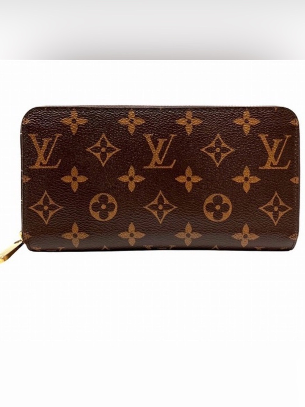 Inspire iconic leather Monogram Zippy Wallet - Brown